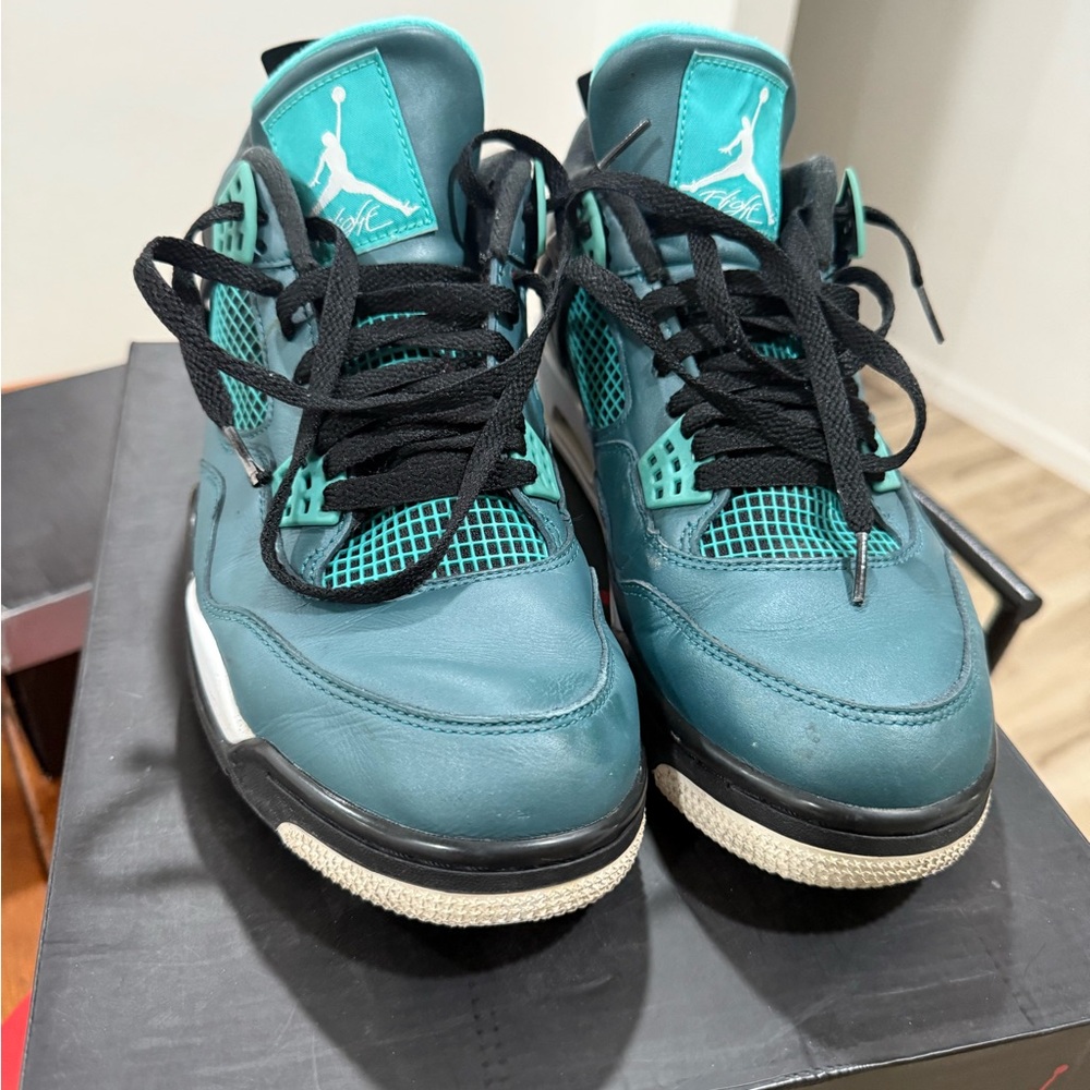 Teal Retro Air Jordan 4 Sneakers